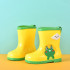Yelllow frog -  Žute gumene čizme za decu sa toplim uloškom