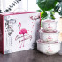 Flamingo set keramičkih činija u poklon pakovanju