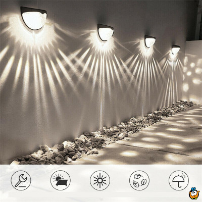 Set od 2 solarne zidne lampe za osvetljen ulaz