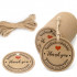 Handmade with love - Kraft set tagova zahvalnica za rukotvorine