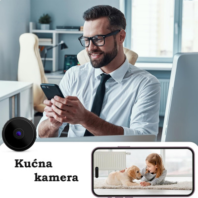 Mini bežična kamera sa širokim uglom za nadzor