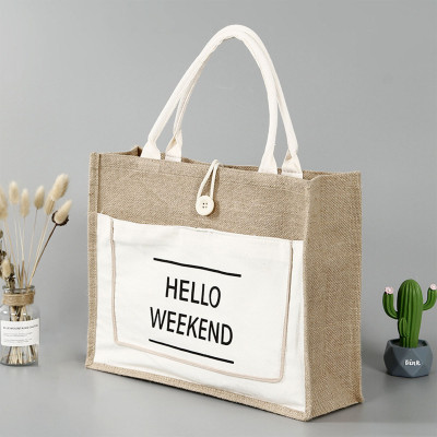 Hello Weekend  - torba od pamuka i lana
