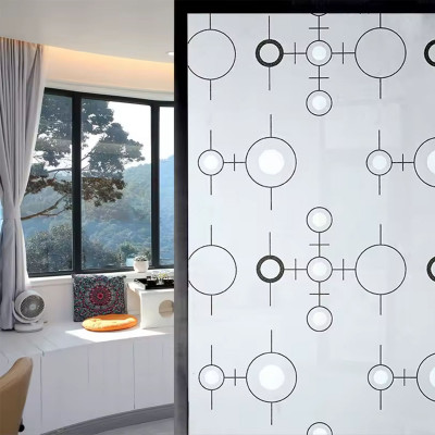 Window Film 40CM X 100CM - Folija za staklo sa dezenom KRUŽIĆA	