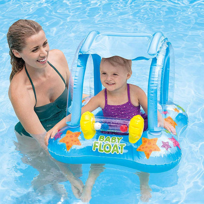 Blue Baby Boat - Zabavni plavi šlauf sa krovom za mališane 