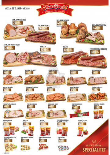 Proizvodi na akciji su obeleženi datumom trajanja - Redovne cene su podložne promenama