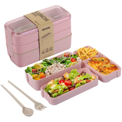 3u1 bento box  - eko kutija za ručak sa priborom