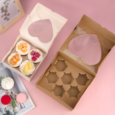6 LOVE Box - Papirna kutija za 6 kolača sa srcastim otvorom