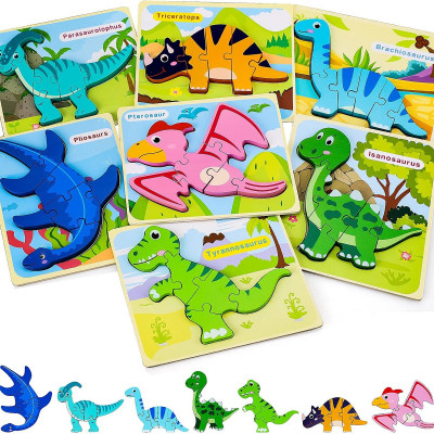3D Dino kreativne drvene puzle razigranih motiva i boja