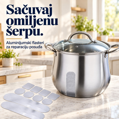 Aluminijumski flasteri za reparaciju šerpi