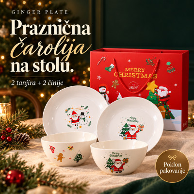Ginger Plate - set keramičkih činija i tanjira u svečanom pakovanju