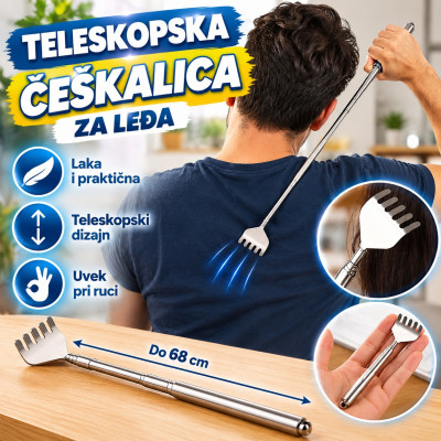 Metalna teleskopska češkalica za leđa