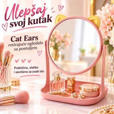 Cat Ears - Rotirajuće ogledalo sa postoljem 