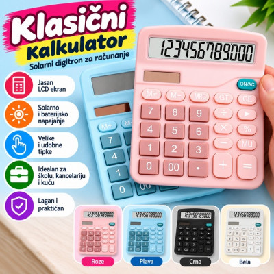 Klasični kalkulator - solarni digitron za računanje 