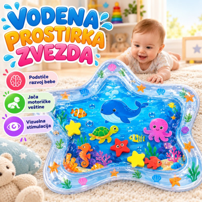 Vodena prostirka zvezda - za aktivnu zabavu beba