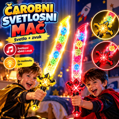 Čarobni svetlosni mač - igračka za mališane