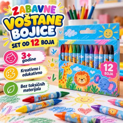 Zabavne voštane bojice za mališane