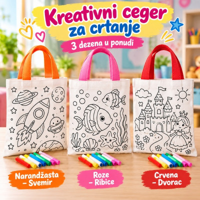  Kreativni ceger za crtanje + 5 flomastera