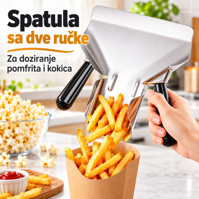 Špatula sa dve ručke - za doziranje pomfrita i kokica