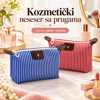  Kozmetički neseser sa prugama