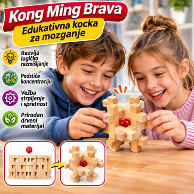 Kong Ming brava - edukativna kocka za mozganje