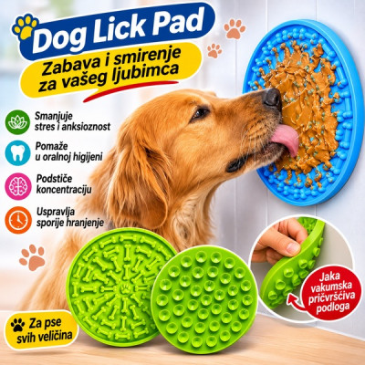 Dog Lick Pad - plitka neravna posuda za hranu za ljubimce