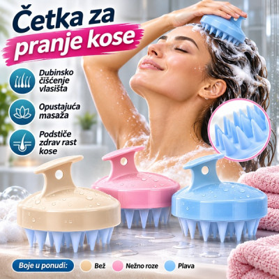 Praktična četka za temeljno pranje kose