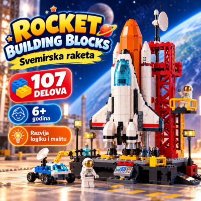 Rocket Building Blocks - Svemirska raketa od 107 delova