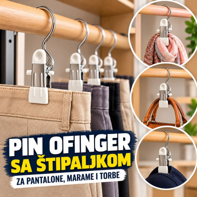 Pin Ofinger sa štipaljnkom - za pantalone, marame, torbe