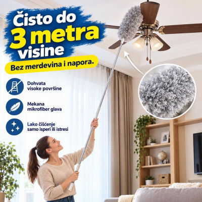 Teleskopski mikrofiber praško za prašinu do 3m