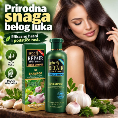Šampon sa belim lukom za rast i protiv opadanja kose 500ml