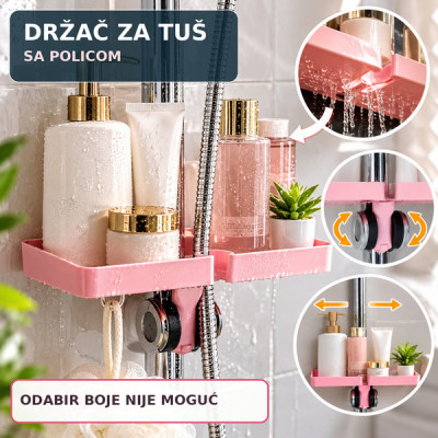 Drzač za tuš sa policom za kozmetiku