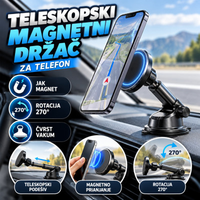 Teleskopski magnetni držač telefona