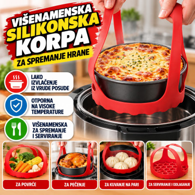 Višenamenska silikonskska korpa za spremanje hrane 