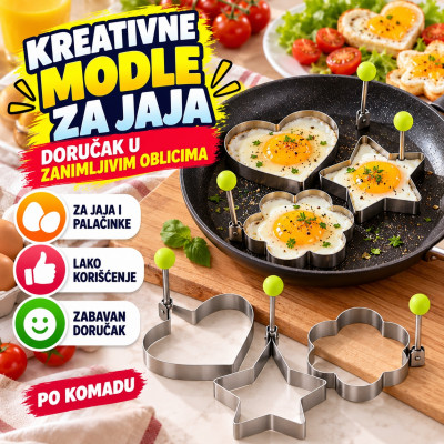 Kreativne modle za jaja – doručak u obliku srca, zvezde i cveta