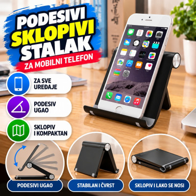 Podesivi sklopivi stalak mobilnog telefona