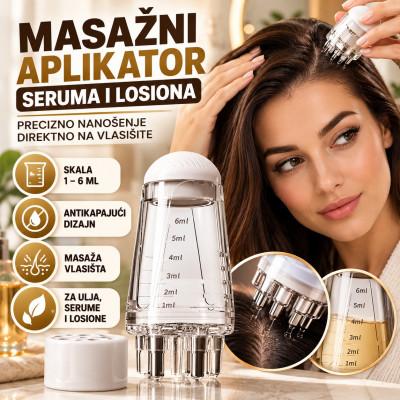 Masažni aplikator losiona i seruma protiv opadanja kose
