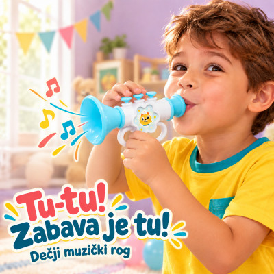 Dečji muzički rog - zabavni instrument za mališane