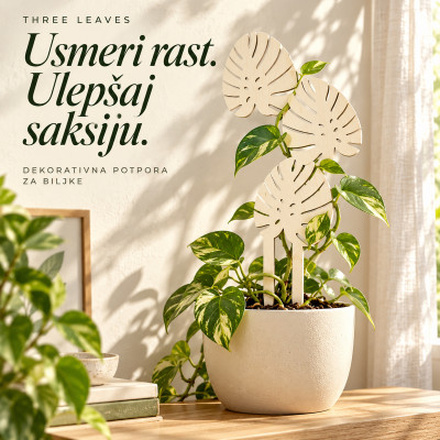 Kreativna penjačica - Fiksni stalak za cveće THREE LEAVES