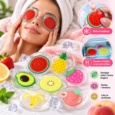 Fruit jelly -  Maska za hlađenje očiju sa dezenom voćkica