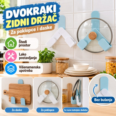 Dvokraki zidni držač za poklopce i daske