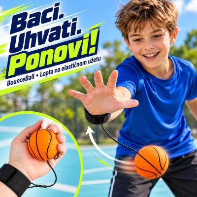 BounceBall - Zabavna lopta  na užetu za vežbu refleksa
