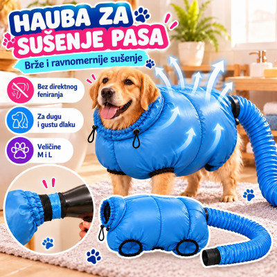 Praktična hauba za sušenje pasa