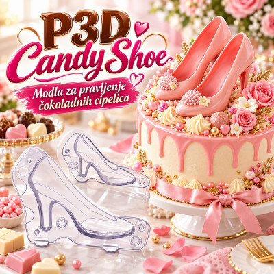 3D Candy Shoe - Modla za pravljenje čokoladnih cipelica