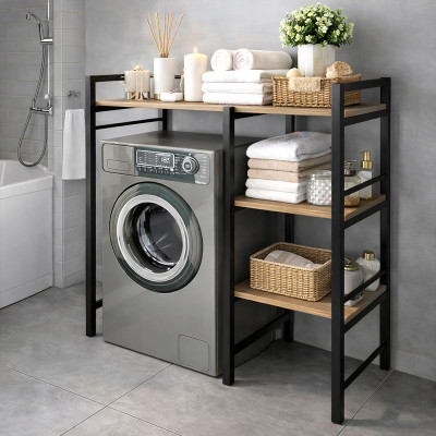 Steel Space Pro - Premium stalak sa policama iznad veš mašine