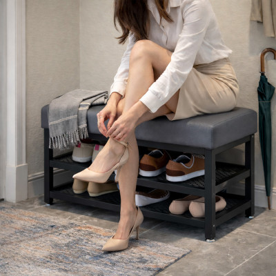 Compact Shoe - police za obuću sa tapaciranom klupom za sedenje