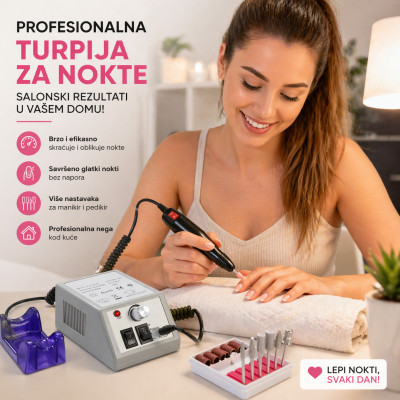 Profesionalna električna turpija za nokte - Manikir i pedikir set