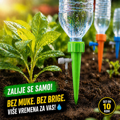 Pametna prskalica kap-po-kap 10 komada – Savršeno zalivanje bez muke i rasipanja vode