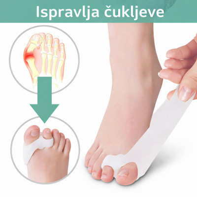 Silikonski ortopedski zaštitni separator za palac i čukljeve