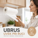 Samolepljivi metalni držač za ubruse i krpe - Beli
