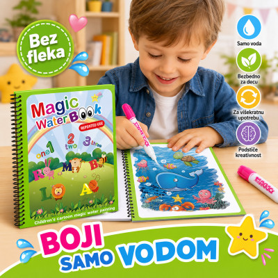 Magična vodena bojanka za decu – boji samo vodom